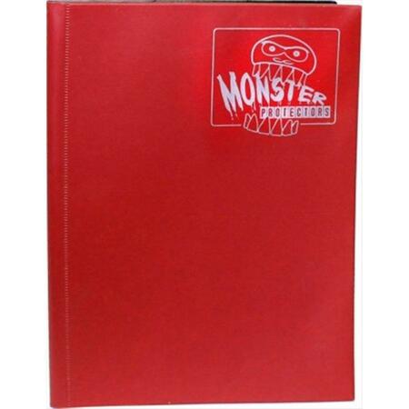 MONSTER BINDERS 4PMRD Binder 4 Pocket Monster - Matte Red MON4PMRD